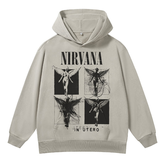 ♛𝔽𝕦𝕤𝕚𝕠𝕟 𝔽𝕠𝕔𝕦𝕤 ♛410G重磅水洗美式復古連帽大學T FZ-10