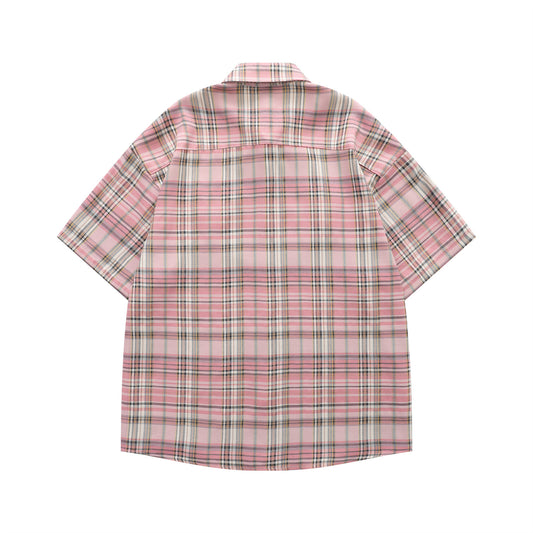 𝔼mbro 𝕊hirt𒉽美式復古臘腸狗刺繡百搭休閒襯衫Y-70