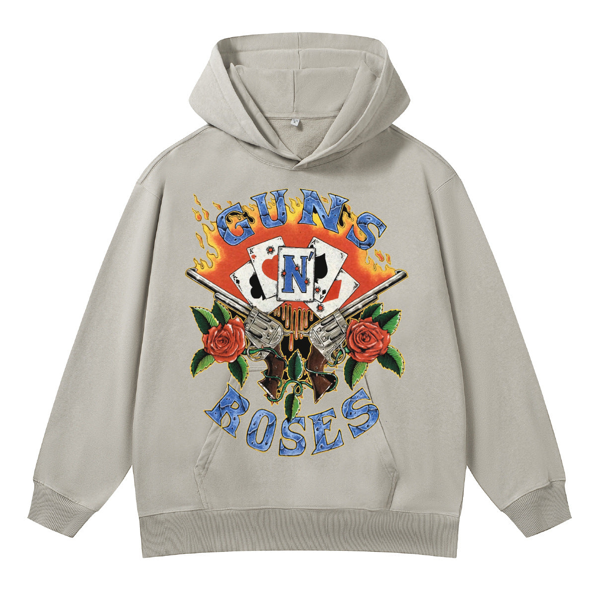 ♛𝔽𝕦𝕤𝕚𝕠𝕟 𝔽𝕠𝕔𝕦𝕤 ♛410G重磅水洗槍與玫瑰連帽大學T FZ-72