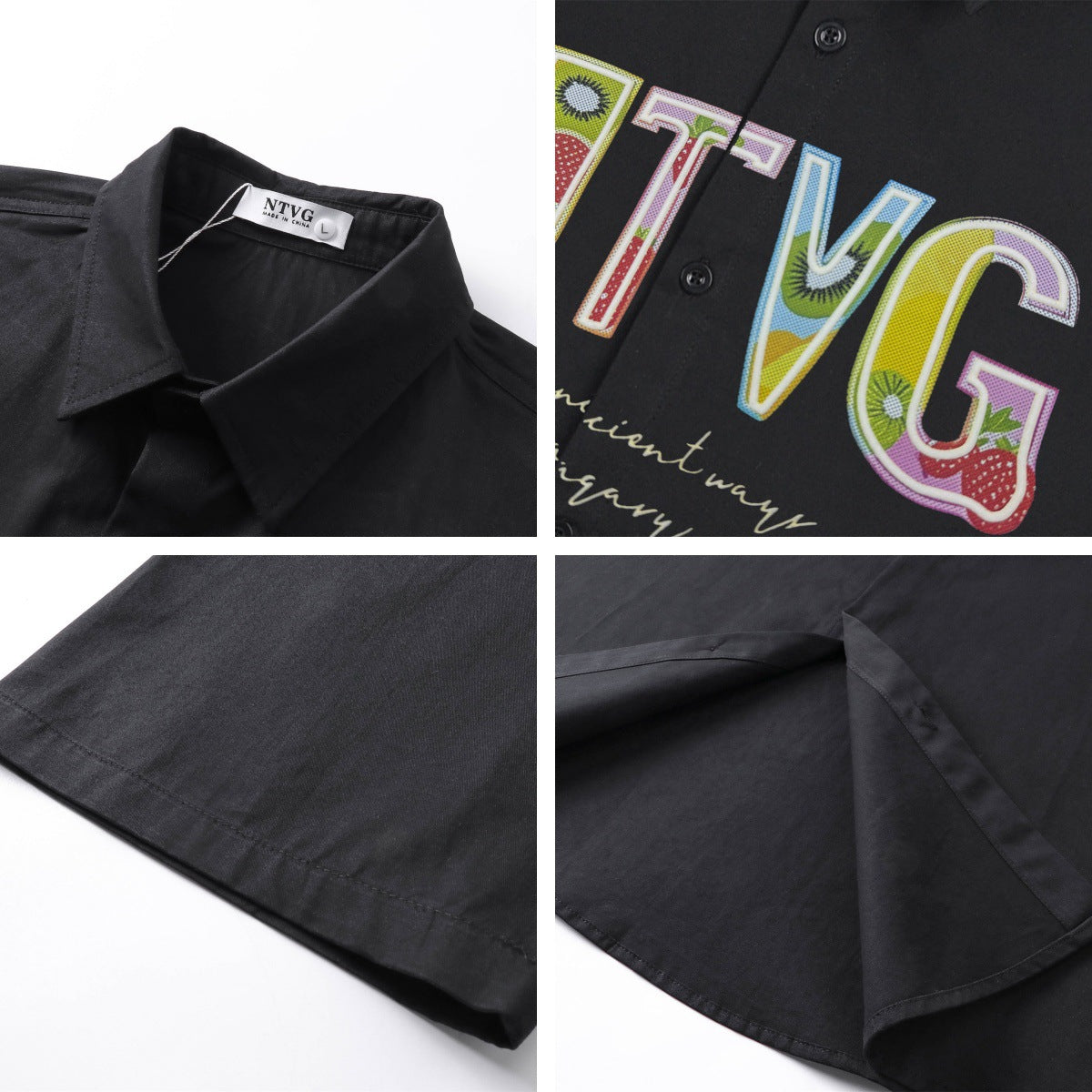 𝕃oose 𝔽it ☞𝟤𝟢𝟤𝟧 ☜美式復古彩色字母印花百搭休閒寬鬆襯衫 ɴᴛ𝟣𝟪 (杏色)