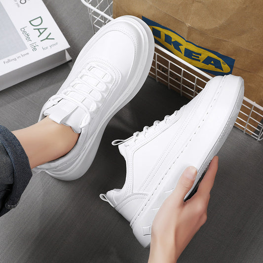 ♛𝔽𝕦𝕤𝕚𝕠𝕟 𝔽𝕠𝕔𝕦𝕤☢︎ꜱᴋᴀᴛᴇ ꜱʜᴏᴇꜱ ♜✽𝟤𝟢𝟤𝟧✽ 春夏新款ins奶油風小白增高厚底鞋 中性男女款 xꜰ𝟩𝟩𝟩