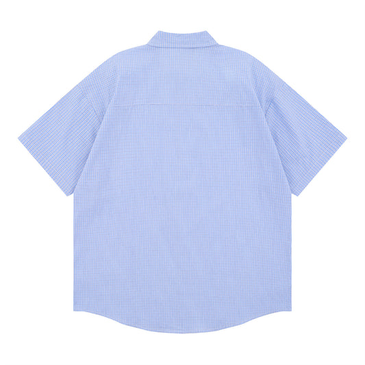 𝕃oose 𝔽it ☞𝟤𝟢𝟤𝟧 ☜領帶系列塗鴉小鴨格子寬鬆襯衫A-300