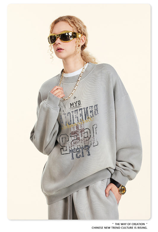 ♛𝔽𝕦𝕤𝕚𝕠𝕟 𝔽𝕠𝕔𝕦𝕤 ♛2025秋冬高磅復古水洗印花帽T B-50