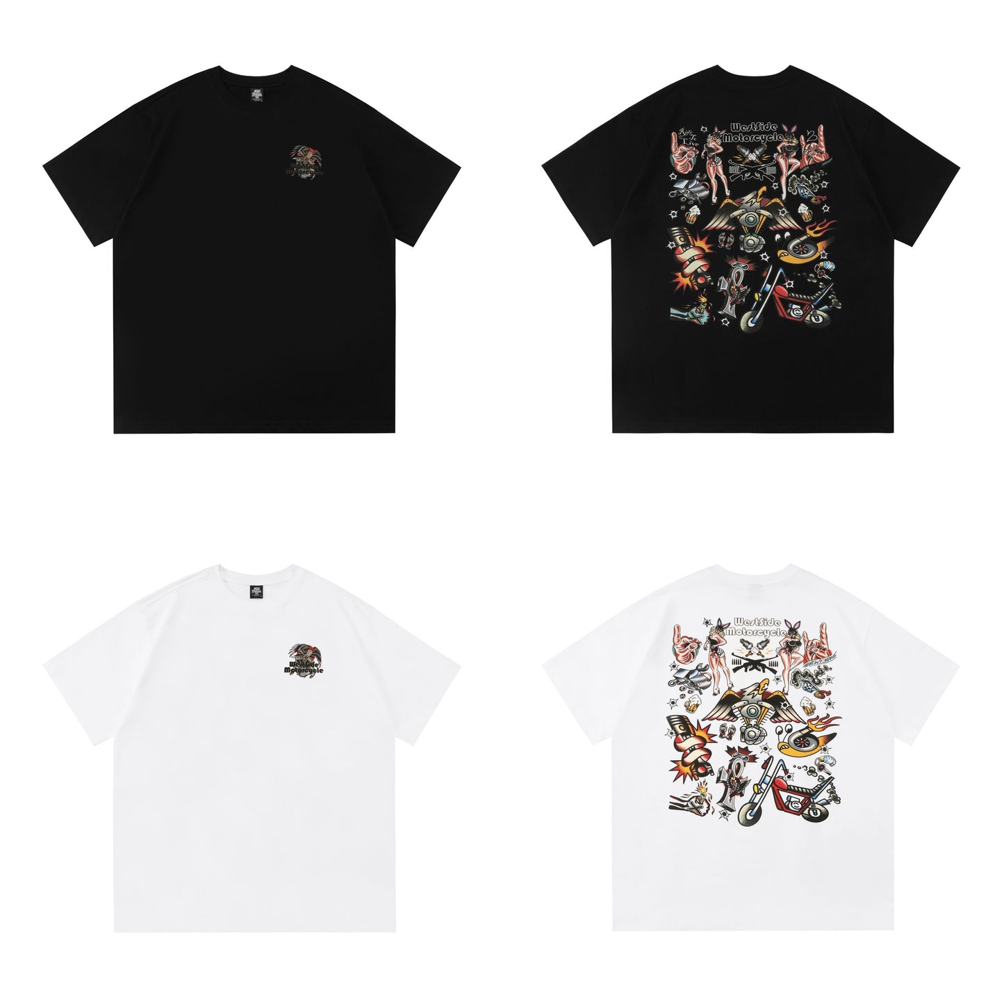 𝔽𝕦𝕤𝕚𝕠𝕟 𝔽𝕠𝕔𝕦𝕤-ᴄʜɪᴄᴀɴᴏ♠︎悍匪♠︎ CHICANO美版機車重磅old school 短袖