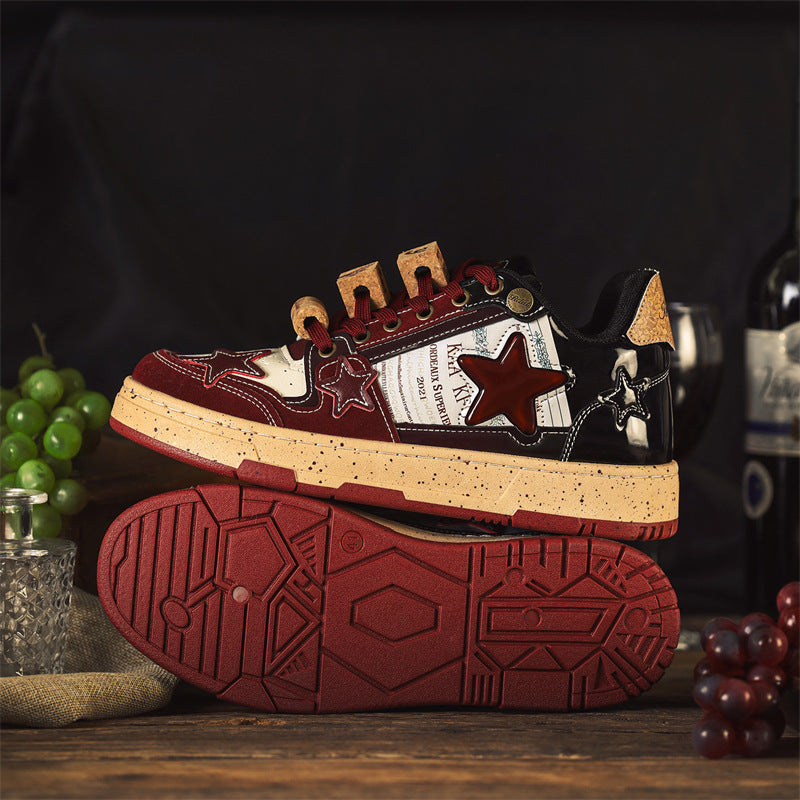 ♛𝔽𝕦𝕤𝕚𝕠𝕟 𝔽𝕠𝕔𝕦𝕤☢︎ᴄᴀꜱᴜᴀʟ ꜱɴᴇᴀᴋᴇʀ ♜✽𝟤𝟢𝟤𝟧✽百搭時尚休閒星星休閒板鞋 男款 ʏx𝟪𝟪