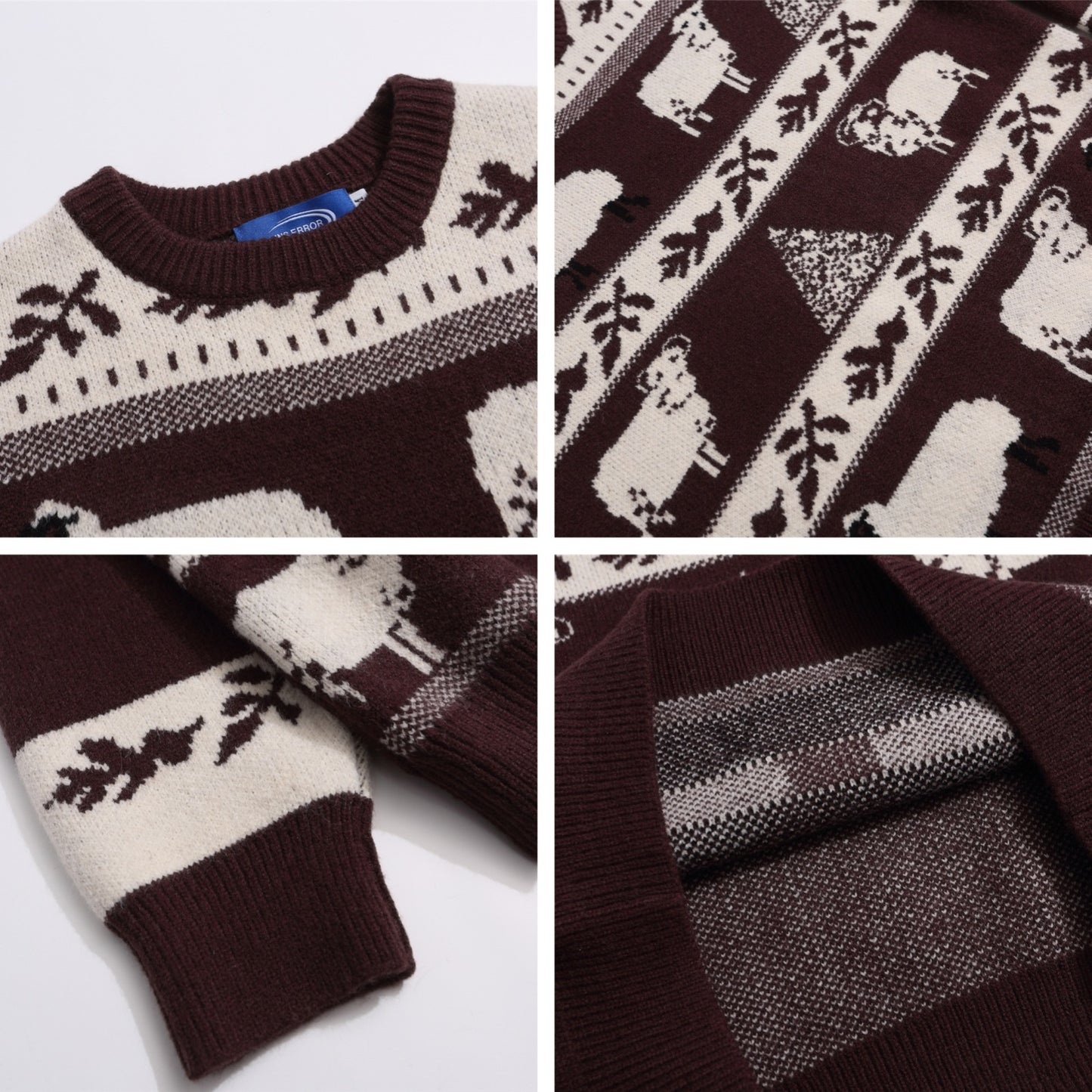 ⓀⓃⒾⓉ𒉽2025秋冬慵懶小羊圓領針織 Y96