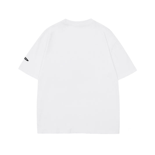 𝕃oose 𝔽it ☞𝟤𝟢𝟤𝟧 ☜美式復古抽象人像塗鴉圓領男女中性 T-Shirt寬版上衣BA-118#