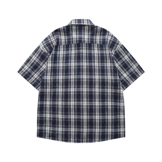 𝔼mbro 𝕊hirt𒉽美式復古臘腸狗刺繡百搭休閒襯衫Y-70