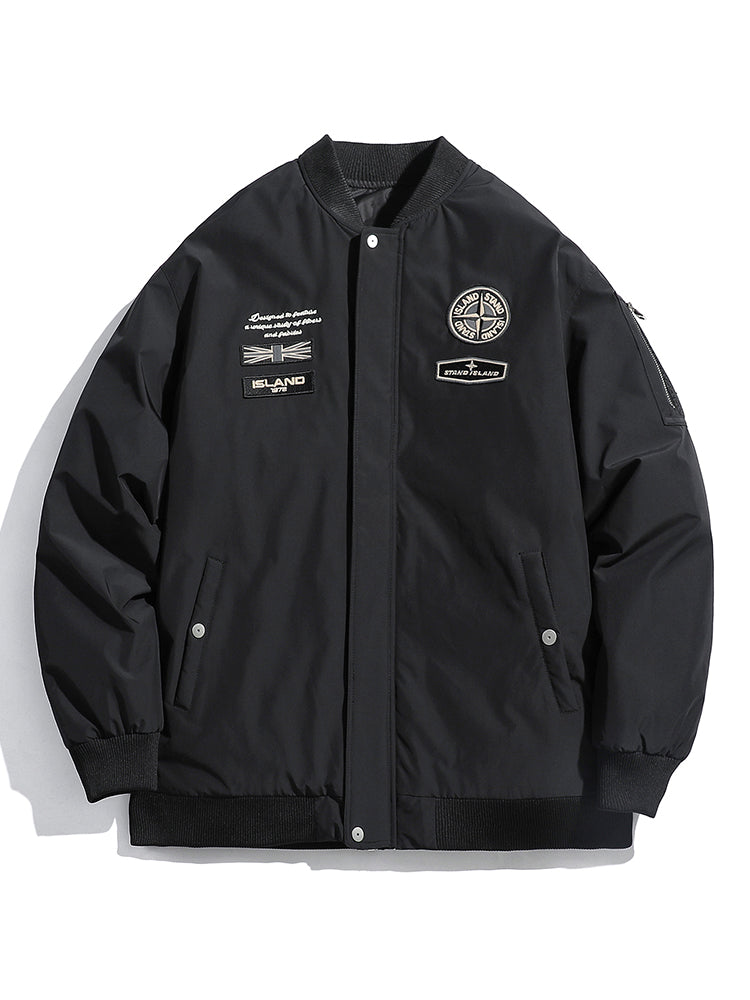 snɔoɟ uoı̣snɟ - 短款羽绒服冬季防風防水保暖美式飛行員夾克外套 FG-245