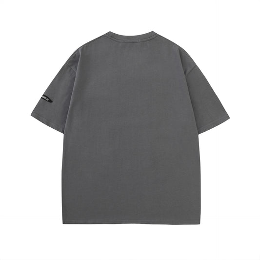 𝕃oose 𝔽it ☞𝟤𝟢𝟤𝟧 ☜美式復古字母印花圓領男女中性 T-Shirt寬版上衣B-112#