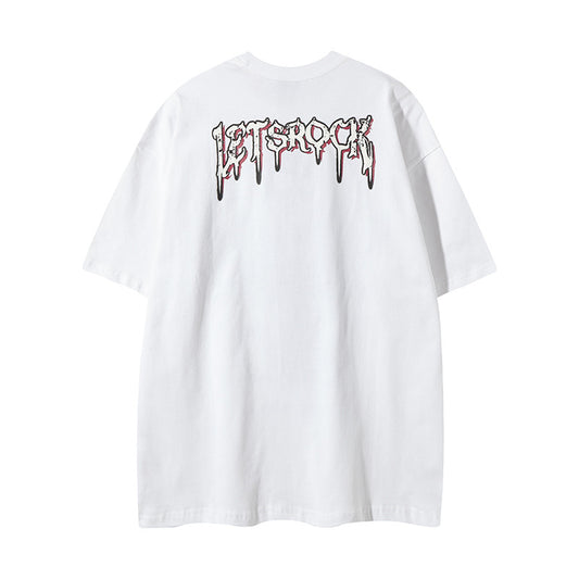 𝕃oose 𝔽it ☞𝟤𝟢𝟤𝟧 ☜美式復古趣味貓咪塗鴉印花風格男女中性 T-Shirt寬版上衣 RK83