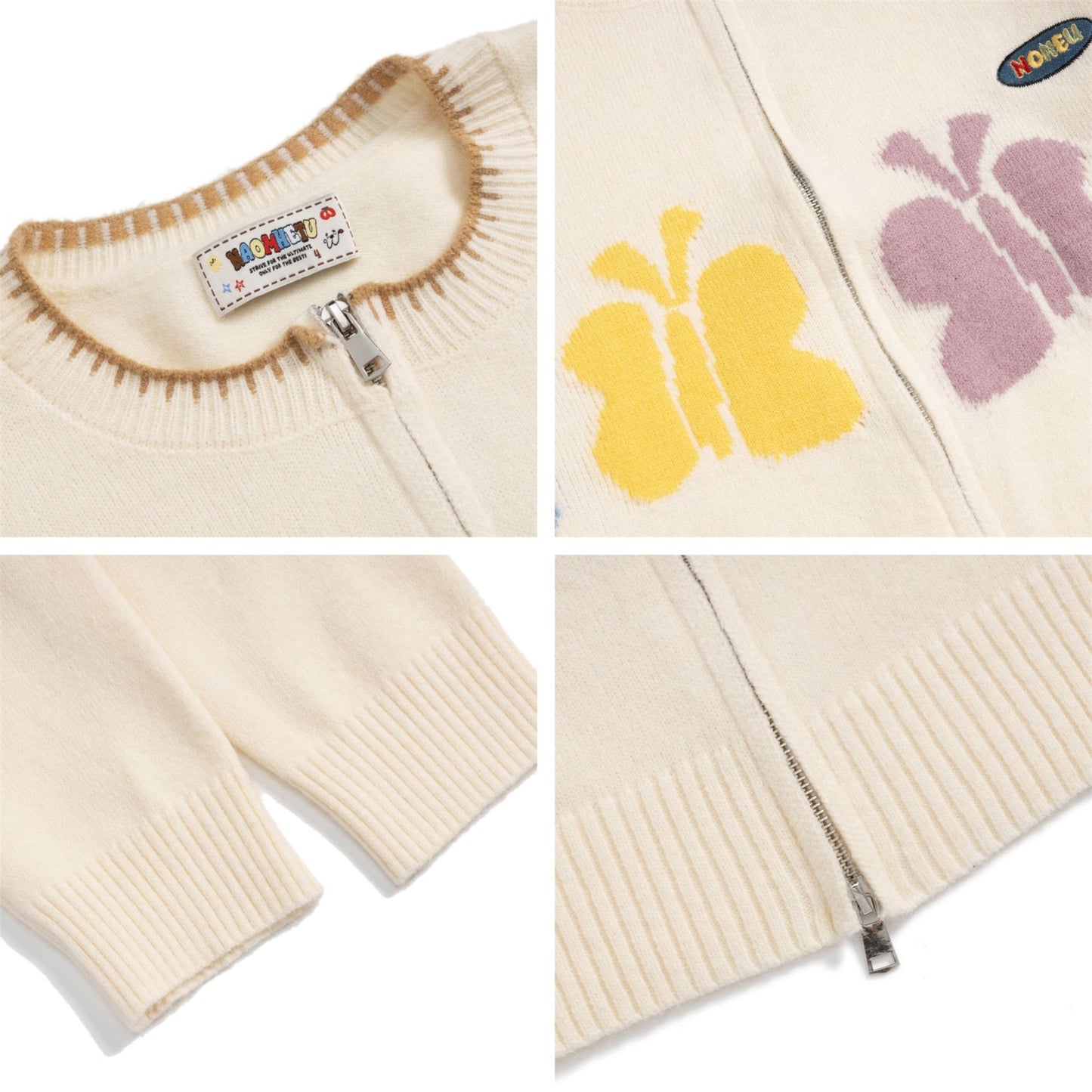 ⓀⓃⒾⓉ𒉽2025秋冬蝴蝶圖案百搭針織外套 Y-08