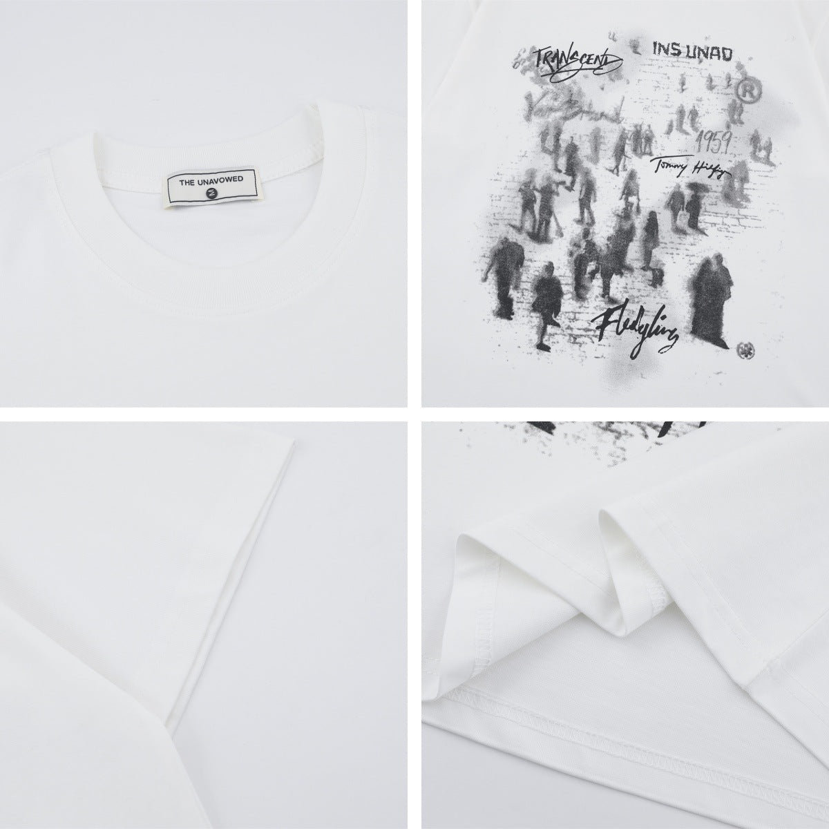 𝕃oose 𝔽it ☞𝟤𝟢𝟤𝟧 ☜美式復古幻影人像設計圖 男女中性 T-Shirt寬版上衣 TH-238