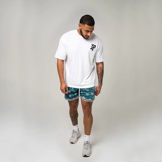 🔆𝔽𝕦𝕤𝕚𝕠𝕟 ☀ 𝔽𝕠𝕔𝕦𝕤 🔆美式Paisley shorts腰果花短褲男女夏速乾運動跑步訓練籃球四分短褲(4色)