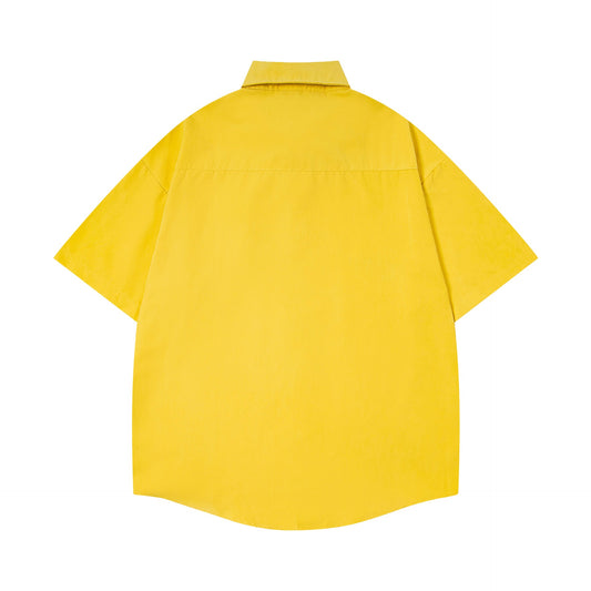 𝕃oose 𝔽it ☞𝟤𝟢𝟤𝟧 ☜領帶系列刺繡小花百搭休閒寬鬆襯衫M-369