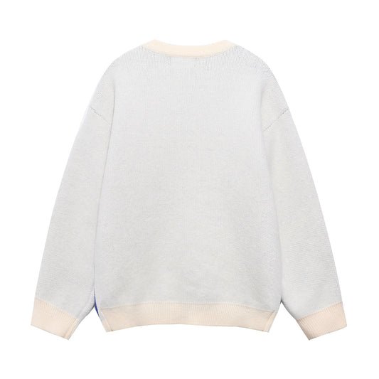 ⓀⓃⒾⓉ𒉽2025秋冬趣味兔子圓領針織外套 Y-88