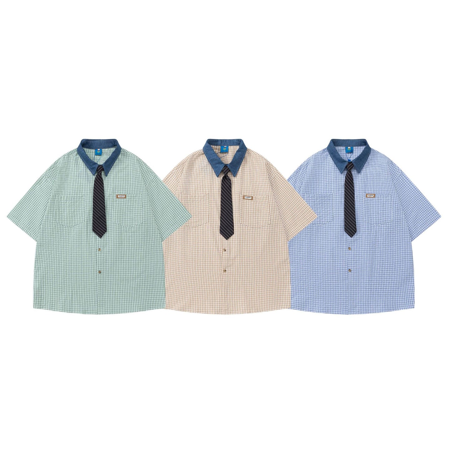 𝕃oose 𝔽it ☞𝟤𝟢𝟤𝟧 ☜領帶系列百搭休閒寬鬆襯衫P-30