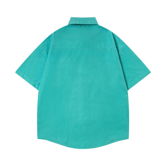 𝕃oose 𝔽it ☞𝟤𝟢𝟤𝟧 ☜領帶系列刺繡小花百搭休閒寬鬆襯衫M-369