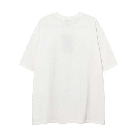 𝕃oose 𝔽it ☞𝟤𝟢𝟤𝟧 ☜美式復古設計感潮流女性人像圖案男女中性T-Shirt上衣 DA07