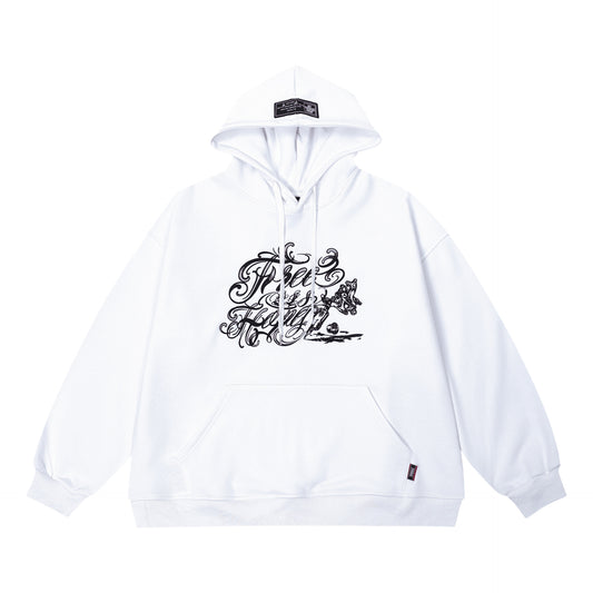 𝔽𝕦𝕤𝕚𝕠𝕟 𝔽𝕠𝕔𝕦𝕤 -ᴄʜɪᴄᴀɴᴏ♠︎悍匪♠︎美式嘻哈上衣電繡刺客筆連帽長袖大學帽T