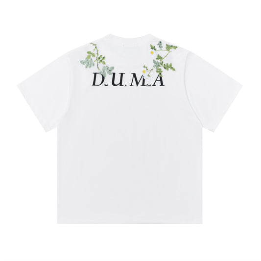 𝕃oose 𝔽it ☞𝟤𝟢𝟤𝟧 ☜美式復古花卉刺繡圓領寬版上衣D-6