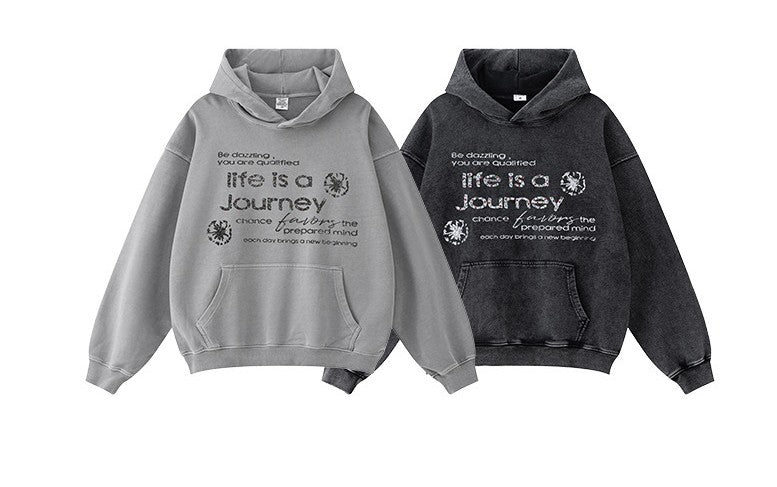 ♛𝔽𝕦𝕤𝕚𝕠𝕟 𝔽𝕠𝕔𝕦𝕤 ♛2025秋冬高磅復古水洗印花帽T 5-62