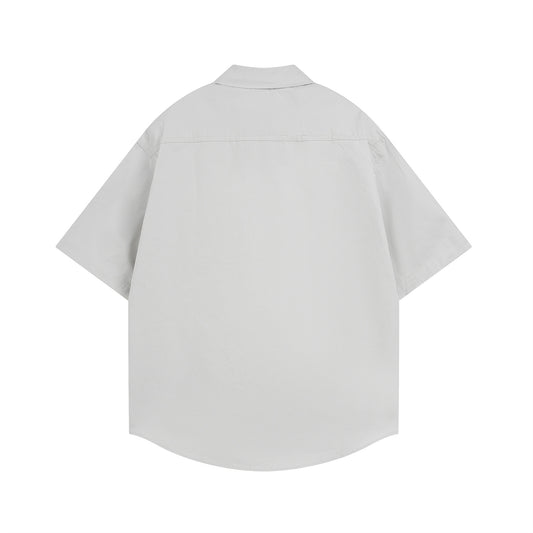 𝕃oose 𝔽it ☞𝟤𝟢𝟤𝟧 ☜美式復古汽車圖案印花百搭休閒寬鬆襯衫 ɴᴛ𝟤𝟨 (灰色)