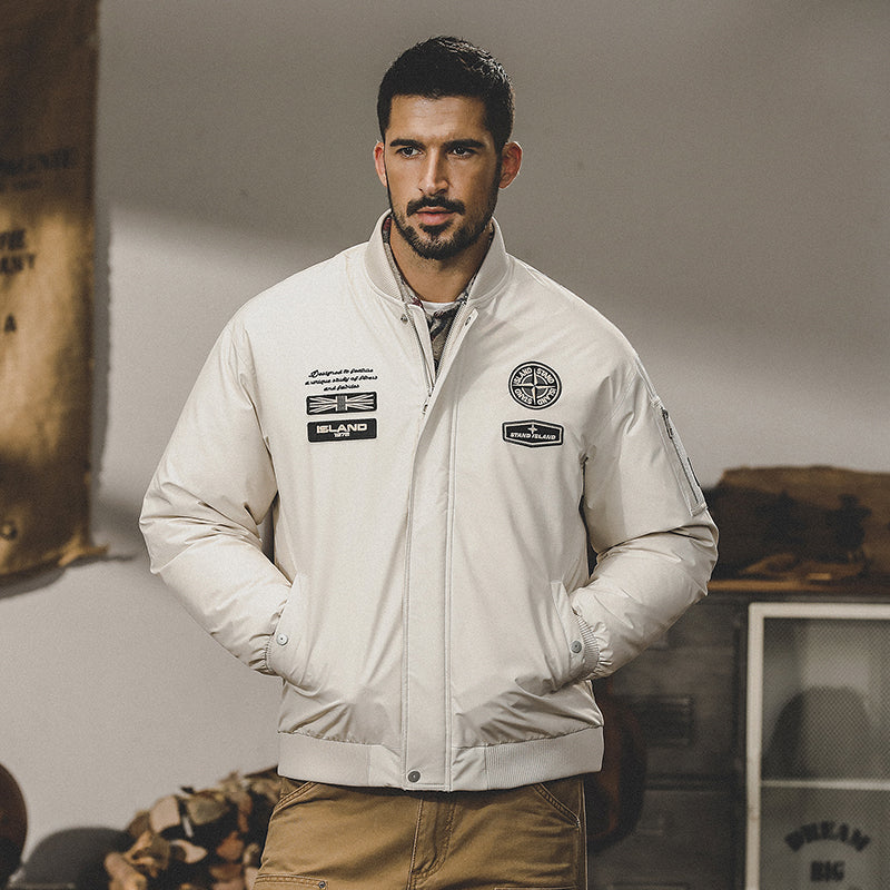 snɔoɟ uoı̣snɟ - 短款羽绒服冬季防風防水保暖美式飛行員夾克外套 FG-245