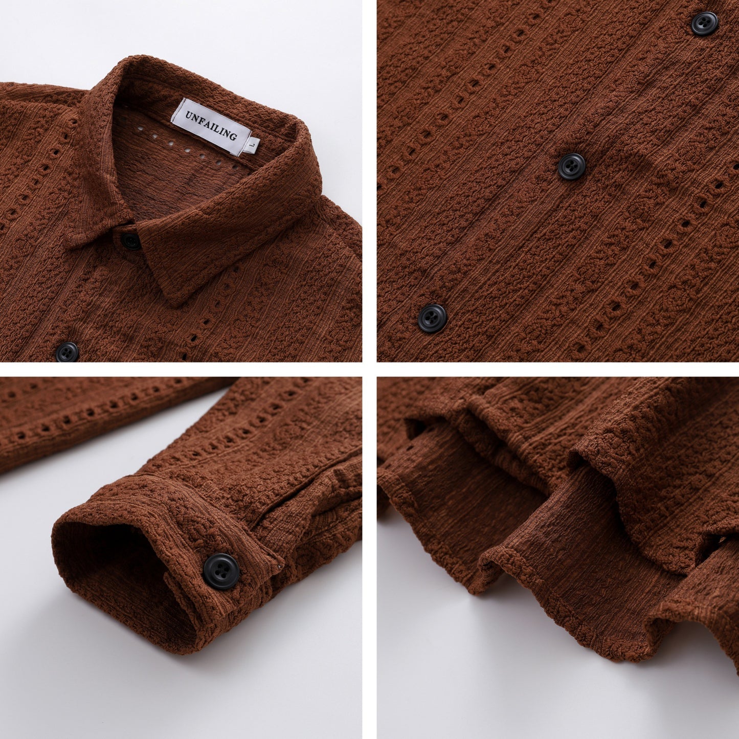 𝔼mbro 𝕊hirt𒉽2025秋冬卡通簍空條紋襯衫外套Y-91