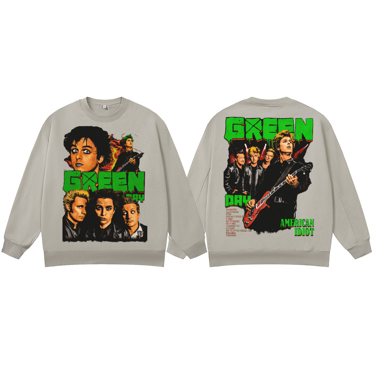 ♛𝔽𝕦𝕤𝕚𝕠𝕟 𝔽𝕠𝕔𝕦𝕤 ♛410G重磅水洗美式復古樂隊圓領厚T GH-31