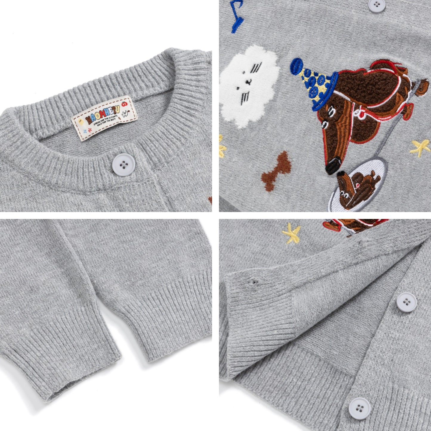 ⓀⓃⒾⓉ𒉽2025秋冬可愛小狗百搭針織外套 Y-17