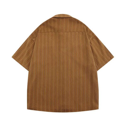 𝔼mbro 𝕊hirt𒉽美式復古花卉刺繡百搭休閒襯衫P-51