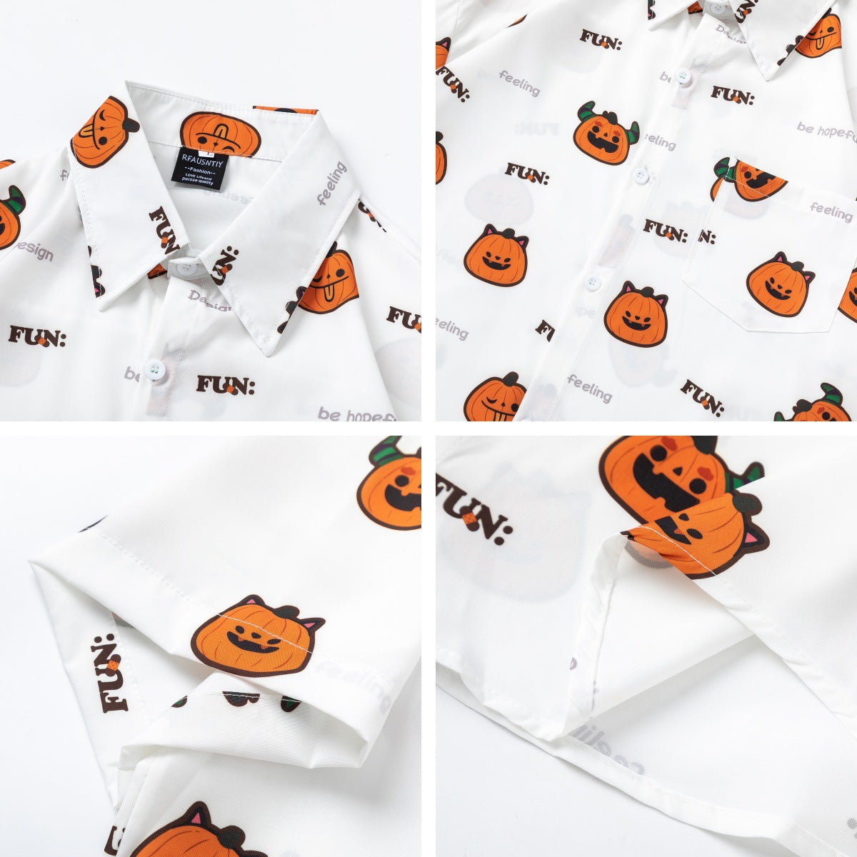 𝕃oose 𝔽it ☞𝟤𝟢𝟤𝟧 ☜日式復古小南瓜印花百搭休閒寬鬆襯衫 RF-178