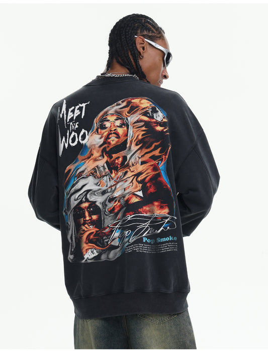 ♛𝔽𝕦𝕤𝕚𝕠𝕟 𝔽𝕠𝕔𝕦𝕤 ♛410G重磅水洗美式復古連帽厚T GH-7