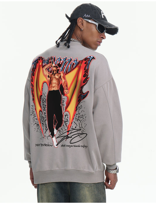 ♛𝔽𝕦𝕤𝕚𝕠𝕟 𝔽𝕠𝕔𝕦𝕤 ♛410G重磅水洗美式復古圓領厚T GH-63