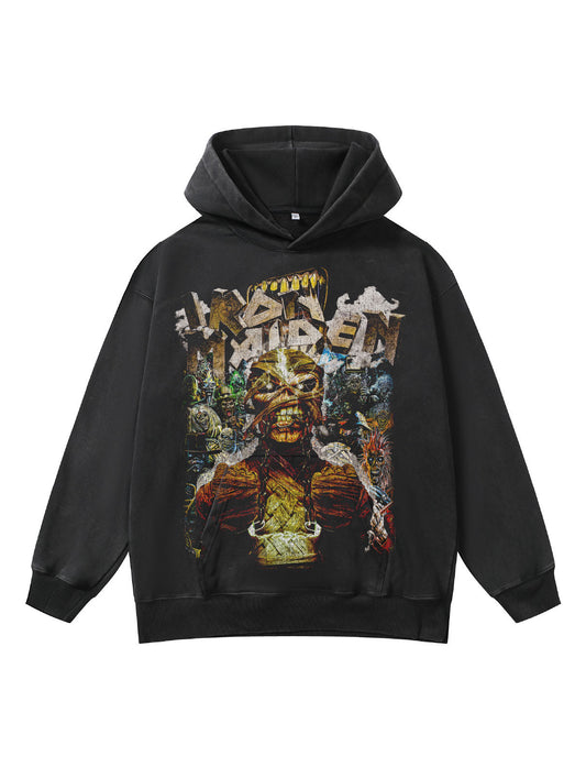 ♛𝔽𝕦𝕤𝕚𝕠𝕟 𝔽𝕠𝕔𝕦𝕤 ♛410G重磅水洗美式復古連帽大學T FZ-36