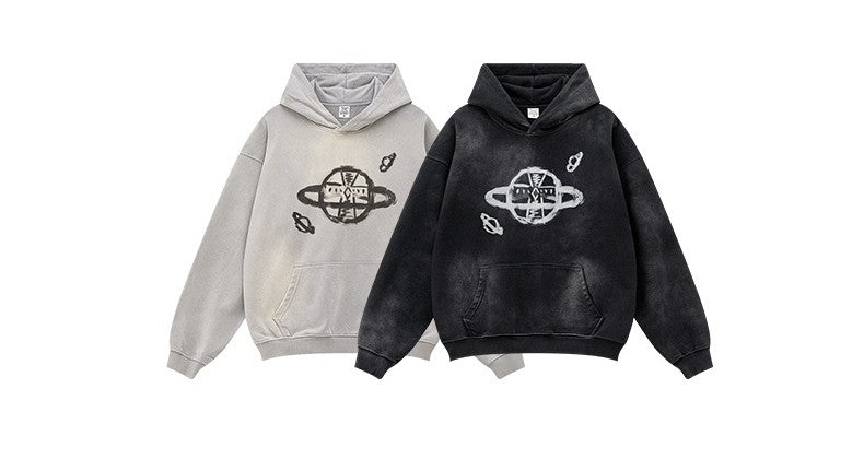 ♛𝔽𝕦𝕤𝕚𝕠𝕟 𝔽𝕠𝕔𝕦𝕤 ♛2025秋冬高磅復古水洗印花帽T 574