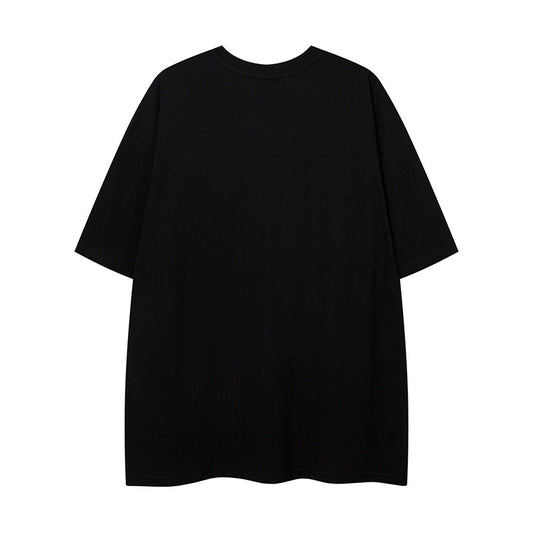 𝕃oose 𝔽it ☞𝟤𝟢𝟤𝟧 ☜美式復古星星荊棘圓領男女中性 T-Shirt寬版上衣 D-X240