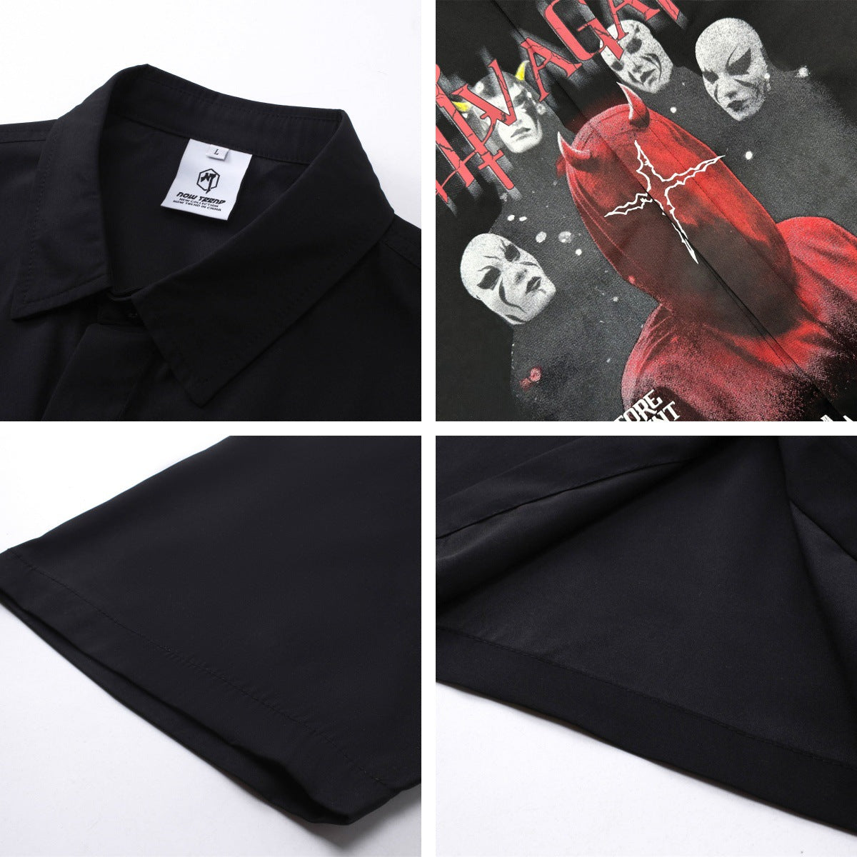 𝕃oose 𝔽it ☞𝟤𝟢𝟤𝟧 ☜美式復古圖案印花百搭休閒寬鬆襯衫 ɴᴛ𝟣𝟦 (杏色)