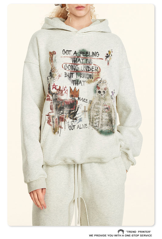 ♛𝔽𝕦𝕤𝕚𝕠𝕟 𝔽𝕠𝕔𝕦𝕤 ♛2025秋冬重磅復古水洗印花帽T B-87