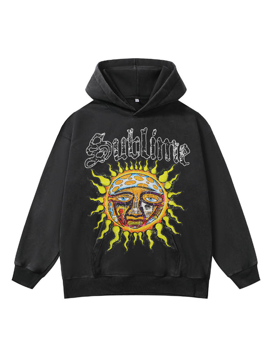 ♛𝔽𝕦𝕤𝕚𝕠𝕟 𝔽𝕠𝕔𝕦𝕤 ♛410G重磅水洗美式復古Sublime連帽大學T FZ-41