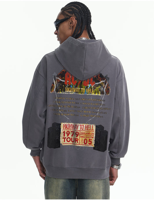 ♛𝔽𝕦𝕤𝕚𝕠𝕟 𝔽𝕠𝕔𝕦𝕤 ♛410G重磅水洗美式復古連帽大學T FZ-32