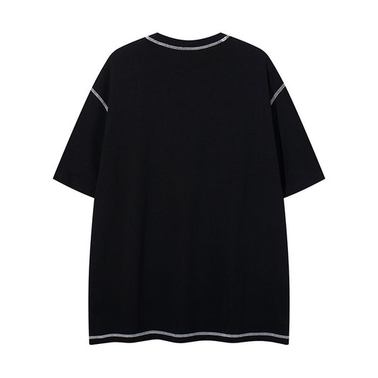 𝕃oose 𝔽it ☞𝟤𝟢𝟤𝟧 ☜美式復古小狗印花圓領男女中性 T-Shirt寬版上衣 P-7