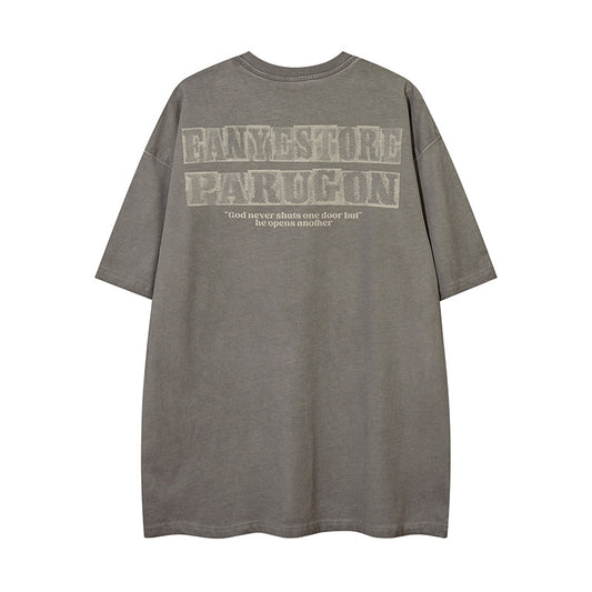 𝕃oose 𝔽it ☞𝟤𝟢𝟤𝟧 ☜美式復古杜賓犬圖案男女中性T-Shirt上衣 FY24