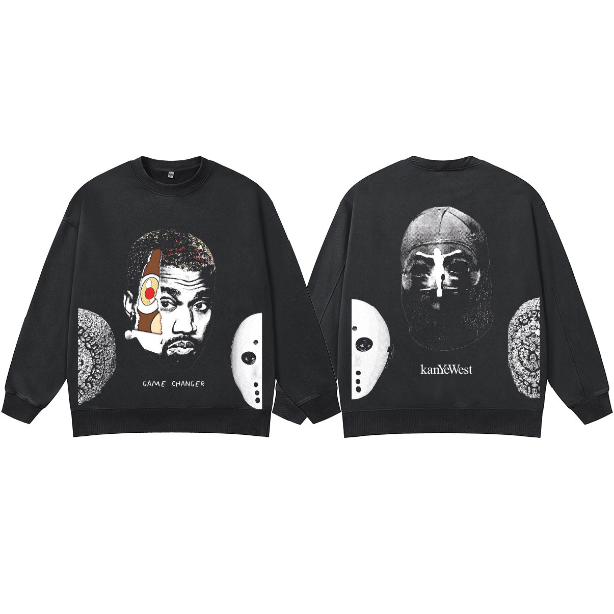 ♛𝔽𝕦𝕤𝕚𝕠𝕟 𝔽𝕠𝕔𝕦𝕤 ♛410G重磅水洗美式復古圓領厚T GH-70