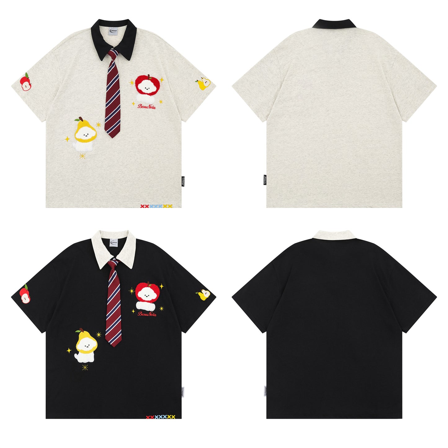 Polo Shirt𒉽領帶系列學院風翻領POLO衫 CR-5