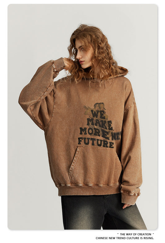 ♛𝔽𝕦𝕤𝕚𝕠𝕟 𝔽𝕠𝕔𝕦𝕤 ♛2025秋冬重磅硬挺水洗印花帽T G-15