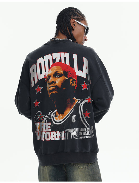 ♛𝔽𝕦𝕤𝕚𝕠𝕟 𝔽𝕠𝕔𝕦𝕤 ♛410G重磅水洗美式復古運動風圓領厚T GH-43