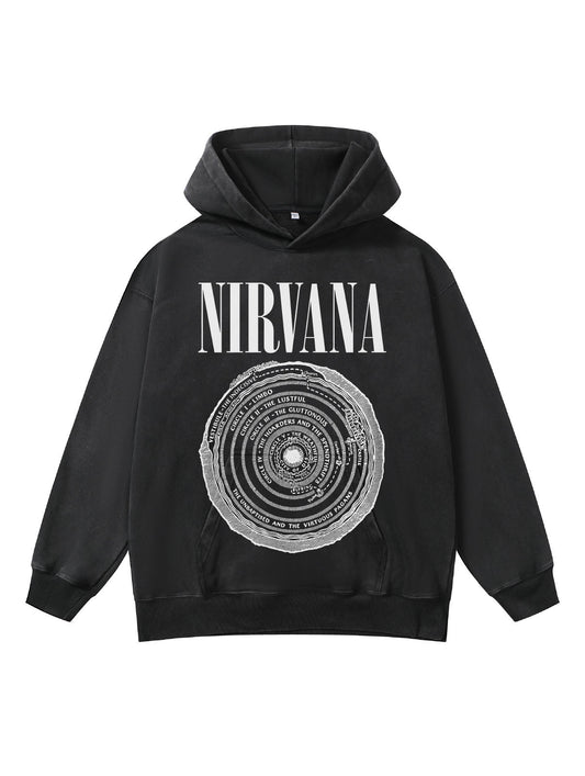 ♛𝔽𝕦𝕤𝕚𝕠𝕟 𝔽𝕠𝕔𝕦𝕤 ♛410G重磅水洗美式復古落肩連帽大學T FZ-09