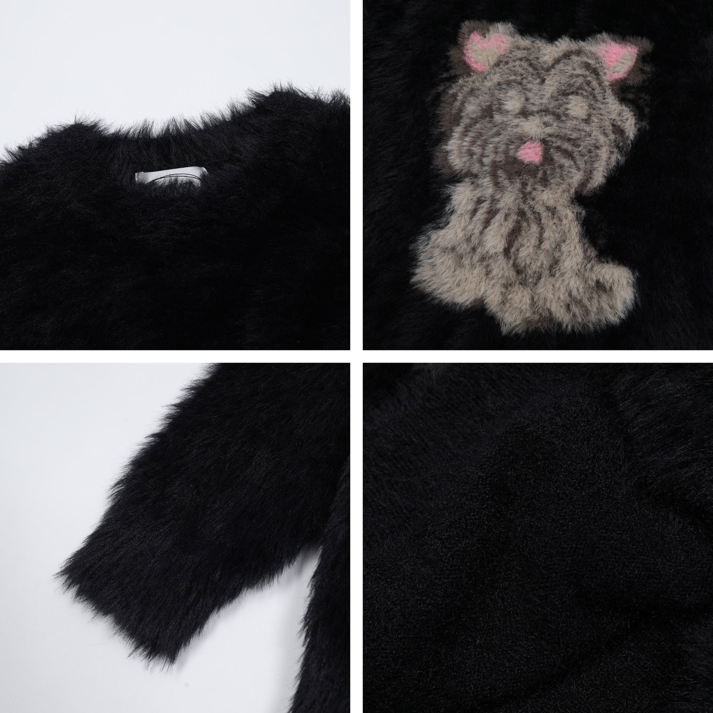 ⓀⓃⒾⓉ𒉽2025秋冬復古慵懶小狗圓領針織 M-14